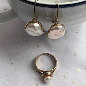 Ross-Simons Pearl Ring AND Pearl Earring